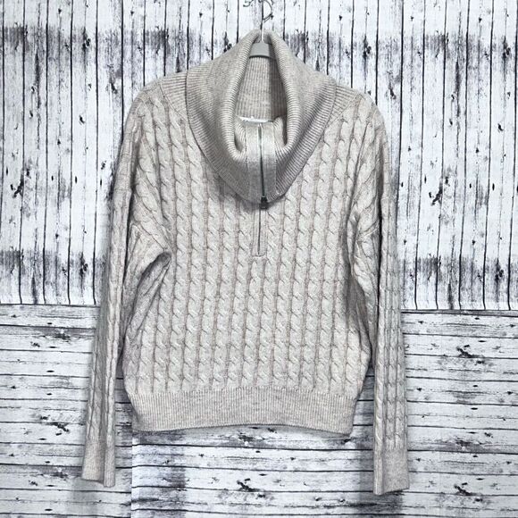 Frame Half-Zip Cable Sweater - Picture 1 of 9